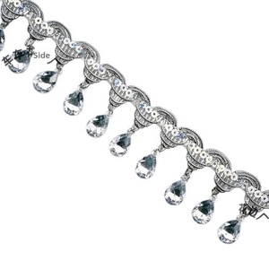 Ciondolo in oro e argento massiccio monocolore con gemma, nappe a pagoda, pizzo, fatto a mano, fai da te, etnico, 4,5 cm, materiali per accessori - Product Image 5