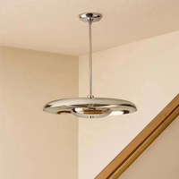 Luminaire suspendu en laiton de style moderne du milieu du siècle, lampe de plafond vintage en forme de dôme, lustre rétro en laiton pour îlot de cuisine et salle à manger