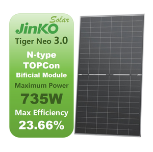 Panneaux solaires monocristallins bifaciaux Topcon de type N 3.0 commerciaux à double verre 710W 715W 720W 725W 730W 735W - Product Image 1