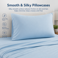 Parure de draps ultra doux en microfibre rafraîchissante pour l'été, en rayonne soyeuse et respirante, idéale pour les personnes ayant chaud la nuit
