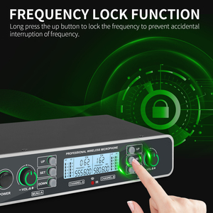 Xtuga U-250A UHF Kép Không Dây Năng Động Cầm Tay Mic Cho Nhà Thờ Đám Cưới 164ft Phạm Vi Hội Nghị Microphone Không Dây Microphone - Product Image 3