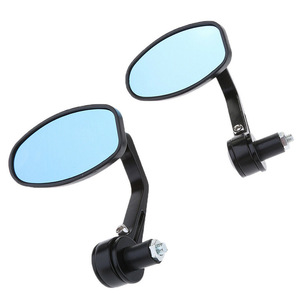 Rétroviseurs de guidon de moto en alliage d'aluminium, miroir bleu en verre, style rétro, 18cm, pour mise à niveau - Product Image 2