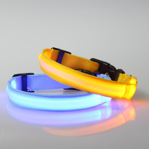 Venta al por mayor de fábrica directa de venta bajo precio de alta calidad ajustable Illumine intermitente Nylon Led perro gato venta al por mayor <span class=keywords><strong>Collar</strong></span> para mascotas - Product Image 5