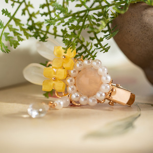 Barrettes pour cheveux de style chinois traditionnel pour enfants, barrettes Hanfu élégantes et fraîches à l'osmanthus, barrettes en forme de lapin - Product Image 2
