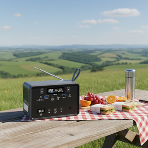 สถานีไฟฟ้าพกพา Lifepo4 พร้อมวิทยุ FM ความจุ 89.6Wh 28000mah ชาร์จเร็ว 100W พาวเวอร์แบงค์พร้อมเต้ารับ AC 100W สำหรับเครื่องจักร - Product Image 5