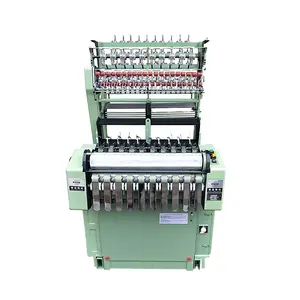 GINYI High Speed Gift Ribbon 2 Weft Output Double Decker Needle Loom Woven Light Webbing Efficient Double Needle Loom