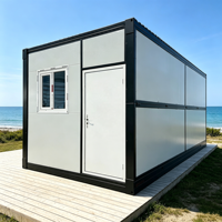 Vente directe usine – Maison conteneur pliable en acier, portable, en panneaux sandwich, pour logement, hôtels et appartements