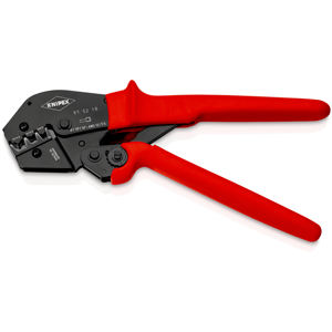 Alicates de crimpado KNIPEX 97 52 18, también aptos para operación con dos manos, con revestimiento de plástico antideslizante, pulidos, 250 mm - Product Image 2