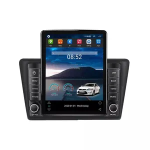 Stereo Mobil Android Tesla, Stereo Mobil Android 11 8 + 128G 4G WIFI untuk Skoda Rapid 2013-2017 Radio Mobil 360 Kamera GPS Audio Mobil Android