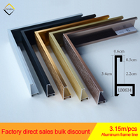 Taille personnalisée en gros maison décor aluminium métal cadre Photo barre suspendu cadre Photo moulage Extrusion profilés en aluminium