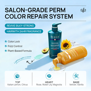 Set <span class=keywords><strong>Shampoo</strong></span> e Balsamo <span class=keywords><strong>Idratante</strong></span> Delicato Vegano alle Erbe con Cheratina, Kit Riparatore Lisciante per <span class=keywords><strong>Capelli</strong></span> Colorati - Product Image 3