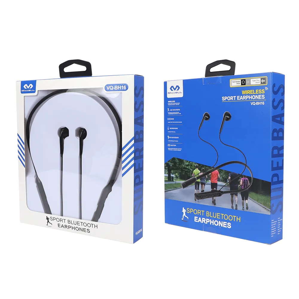 Wireless Sports Earplug Earphone Magnetic metal neckband Sports Stereo Sound Music Headphone Headset with Mic