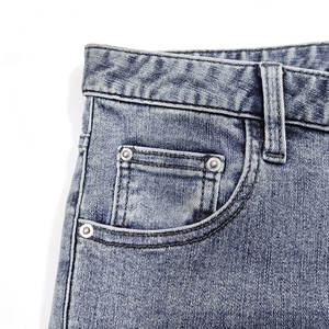 Bleu فريق مخصص جيوب جانبية أزرق فاتح الرجعية السراويل القصيرة المغسولة الذكور خمر الرجال الجينز قوانغتشو - Product Image 3