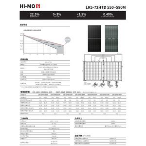 แผงโซลาร์เซลล์ลองจิ 550-580 วัตต์ โมโนคริสตัลไลน์ Perc 182 มม.x182 มม. โมดูลไฟฟ้าโซลาร์เซลล์สำหรับอุตสาหกรรม - Product Image 5