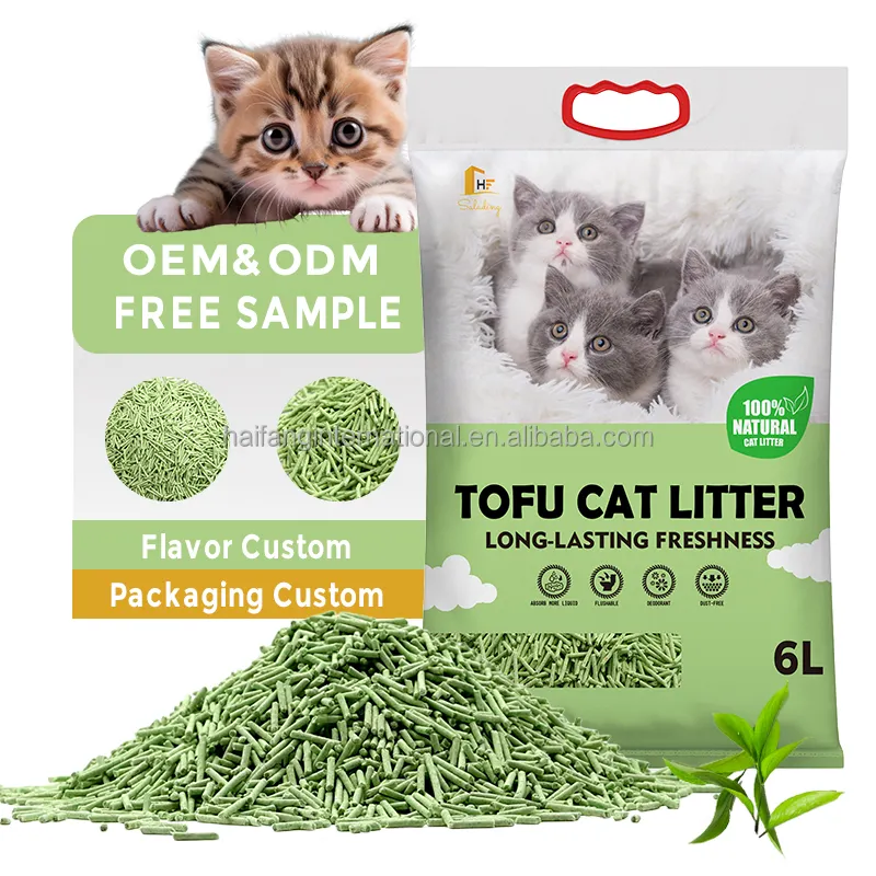 High Quality Dust-Free Natural Plant Cat Litter Scent Lock Strong Caked Strip Shape Tofu Cat Litter