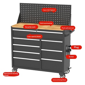Chariot à outils de réparation automobile robuste à 8 tiroirs, construction épaissie, conception mobile pour atelier d'usine, modèle HS-160 - Product Image 2