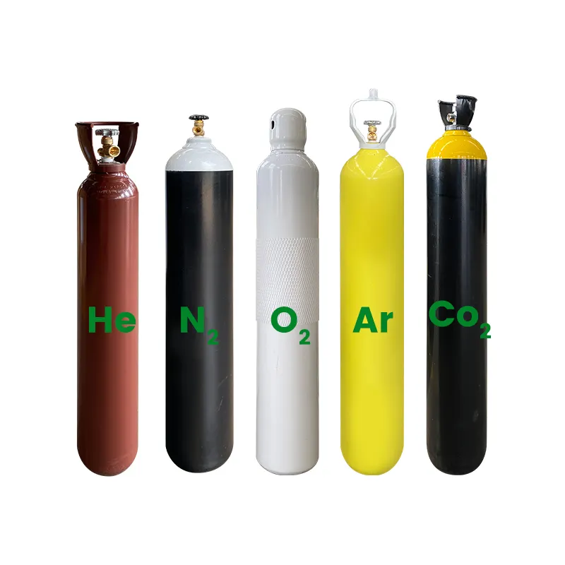 Cilindro de oxigênio 50l, promoção de 55kg/50.6kg/56.3kg/57.5kg para gás industrial ou gás médico