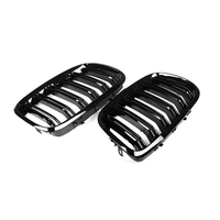 Pour BMW X5 E70 2008-2013 X6 E71 2008-2014 Grille de calandre avant à double lamelles noires brillantes en ABS moulé par injection