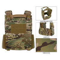 Gilet tactique MC camouflage noir, style tendance, fabriqué en tissu Oxford Cordura 500D, équipement pour usage extérieur, 20-36L