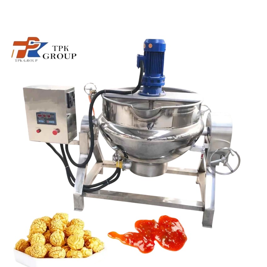 Double Jacketed Kettle Jacketed Kettle Mixer Automatic Cooking Machine