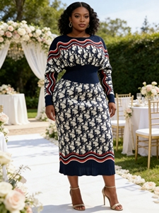 Conjunto <span class=keywords><strong>de</strong></span> Dos Piezas para <span class=keywords><strong>Mujer</strong></span>, Elegante, para Invitadas <span class=keywords><strong>de</strong></span> <span class=keywords><strong>Boda</strong></span>, Top con Estampado Variado, Falda <span class=keywords><strong>de</strong></span> Talla Grande, Diseño <span class=keywords><strong>de</strong></span> Borlas <span class=keywords><strong>de</strong></span> Cintura Alta, Estilo Casual - Product Image 4