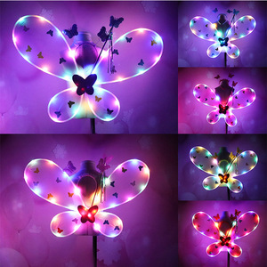 Kids Girl Tutu <strong>Skirt</strong> <strong>Halloween</strong> 4 Pieces Kids Clothes Sets Tulle Butterfly Fairy Christmas LED Light up Glow Tutu Dress <strong>Skirt</strong> - Product Image 5