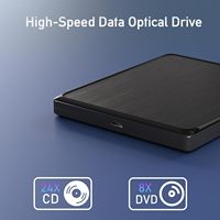 Lecteur de CD/DVD externe USB 3.0 / Type-C, graveur de DVD USB avec câble de données étendu, graveur de CD portable pour ordinateur portable MacOS Windows Linux