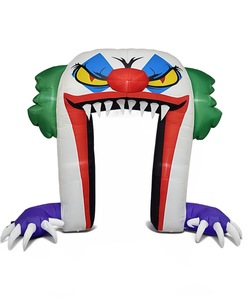 Arco Inflable de Payaso de 3 Metros para Halloween, Decoraciones de Jardín Inflables para Exteriores, Arco Inflable de Halloween Espeluznante - Product Image 2