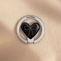 Support de bureau magnétique noir et blanc en forme de perle pour téléphone portable à aimant puissant, télescopique et portable