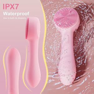 Custom Logo Magnetic Charging Electric Facial <b>Scrub</b> Exfoliating Pore Cleaner Hot Cleansing <b>Brush</b> Whitening Eyes Silicone Face - Product Image 1