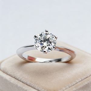 Bague de fiançailles et de mariage en argent sterling 925 avec moissanite solitaire 0,5 CT 1 CT 2 CT 3 CT VVS D pour femme avec certificat GRA - Product Image 6