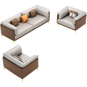 OEM ODM Recepción oficina de negocios sofás <span class=keywords><strong>1</strong></span> 2 <span class=keywords><strong>3</strong></span> asiento de cuero sala de estar Oficina sillón reclinable conjunto - Product Image 3