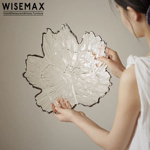 WISEMAX MEUBLES Style Art Français Décoration intérieure Plateau à fruits Assiettes à bijoux Table à manger Mariage Petits bibelots Décoration en verre soufflé - Product Image 3