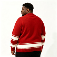 Nouveau style tendance, cardigan personnalisé ODM avec étiquette, boutons décoratifs, lettres, col en V surdimensionné, tricoté en polyester/nylon