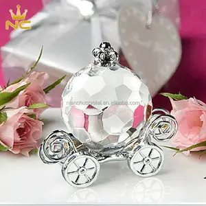 Silver Gifts Crystal Pumpkin Carriage Wedding Souvenirs Guests