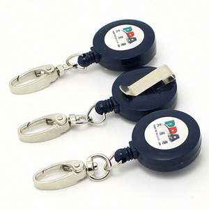 Porta-credenciales Retráctil de Alta Calidad con Logotipo Personalizado, Diseño Clásico de Plástico Resistente con Patrón Circular - Product Image 6