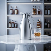 Carafe isotherme à double paroi en acier inoxydable 201, pot à café, bouilloire à eau chaude et froide, thermos de style européen