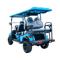 Nouveau modèle de voiturettes de golf électriques 6 places 60V, très vendues mondialement, avec une vitesse de 35 km/h, une autonomie de 90 km, pour les visites en ville et des pneus tout-terrain