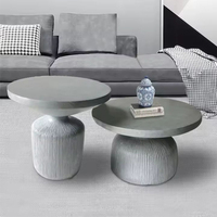 Table d'appoint GRC, table basse de villa, table à thé de cour, table d'appoint de luxe, table centrale, table basse de salon, forme de nuage irrégulière