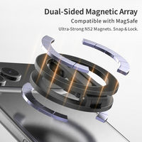 Support de téléphone pliable magnétique en alliage de zinc à 3 axes personnalisé OEM, support à anneau double face, vis de trépied 1/4, crochet Mantis pour utilisation sur bureau et lit