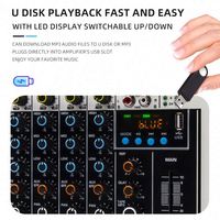 Console de mixage audio Demao USB à prix abordable, mini mixeur avec interface USB, amplificateur 4 canaux