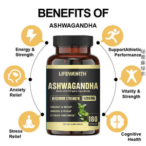Lifeworth <span class=keywords><strong>Ashwagandha</strong></span> Wortel Extract Poeder Capsule Verlichten Stress Kruiden <span class=keywords><strong>Ashwagandha</strong></span> <span class=keywords><strong>Capsules</strong></span> - Product Image 2