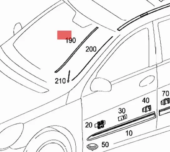 2516904962 2516905062 kính chắn gió pimp L & R cho Mercedes-Benz w251 2006-2017 r Class