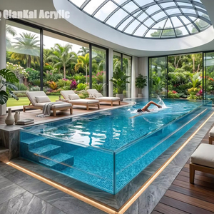 Piscina de Acrílico Transparente, Piscina de PMMA Transparente de Tamaño Personalizado en Venta para Villas de Lujo, Hoteles y Hostales - Product Image 1