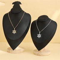 Yiwu Aceon Velle en acier inoxydable Design Original en gros découpé juif David Star Center pavé 12 mois Zircon étoile collier