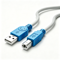 Cable de Impresora USB 2.0 de Alta Velocidad, Cable de Datos USB A a B para Impresora HP, Canon, Epson, Dell, Brother, Laptop, Fax