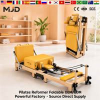 Machine de Pilates pliable en bois pour usage professionnel à domicile, équipement de fitness de studio, vente en gros directe d'usine, logo personnalisé CE/SGS