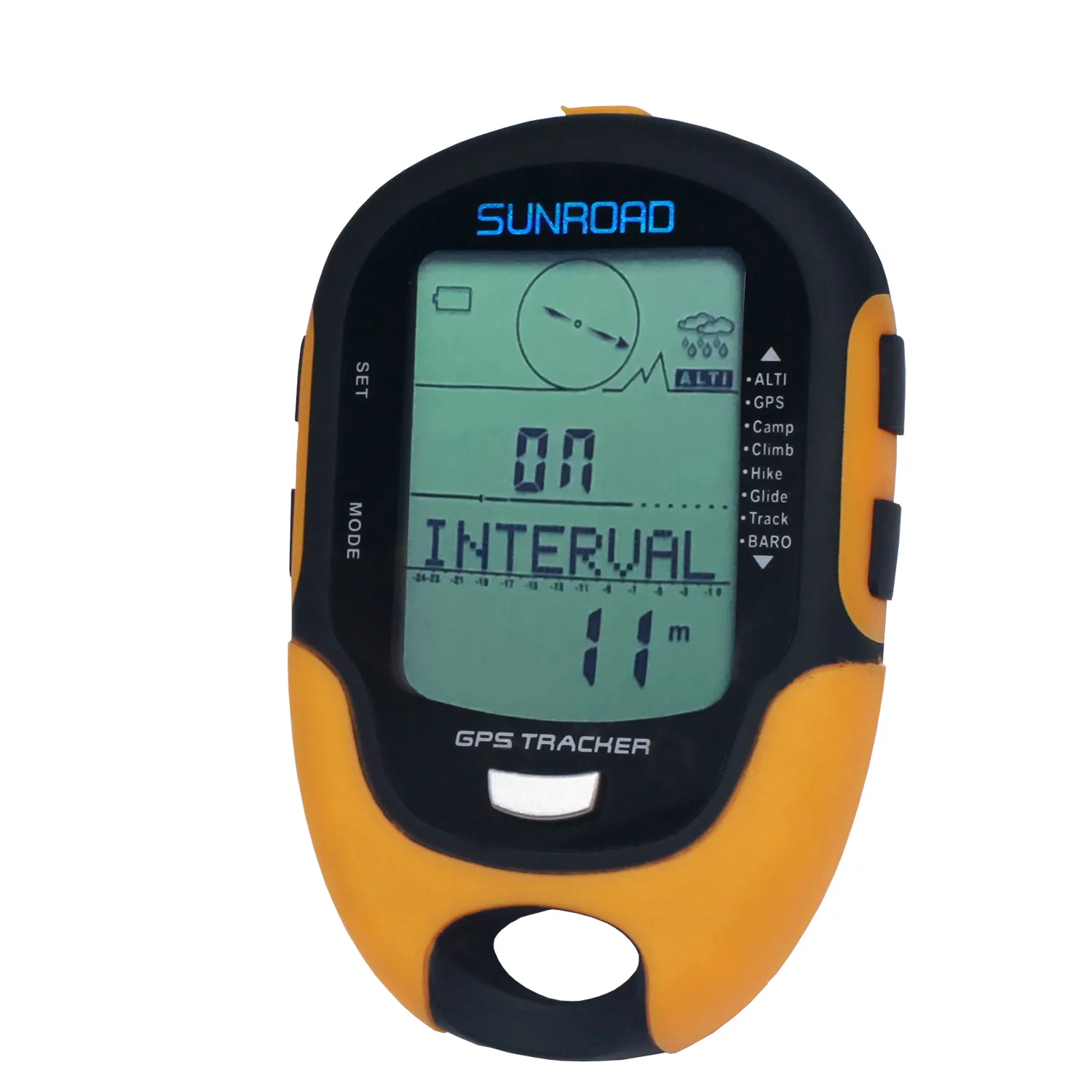 Altimètre numérique gps portable FR500 Hotgain/perte, boussole d'altitude hygromètre Max/Min altitude, température, humidité