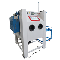 Cabine de sablage automatique robuste pour le nettoyage des métaux, avec plateau tournant et chariot