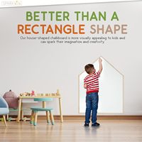 202406 enfants Double face cadre en bois maison en forme de dessin magnétique tableau blanc pour enfants salle de jeux pour tout-petits